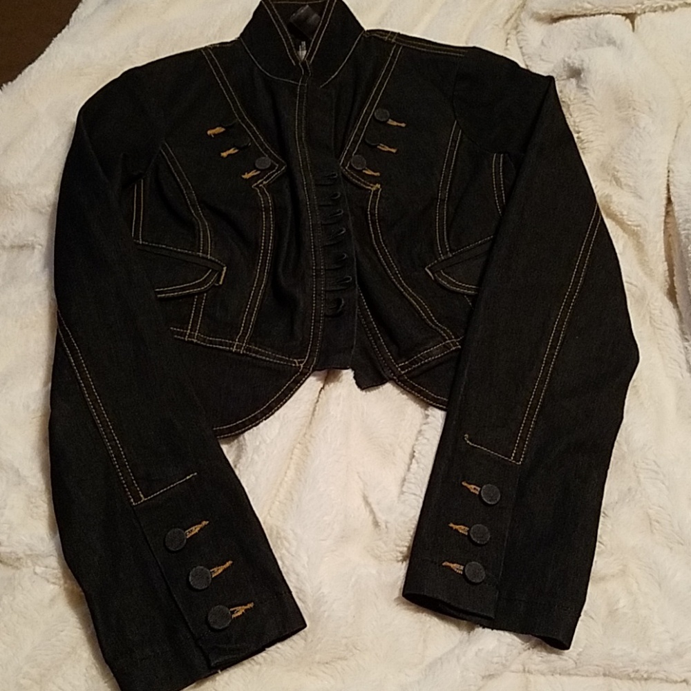 Bisou Bisou Denim crop jacket